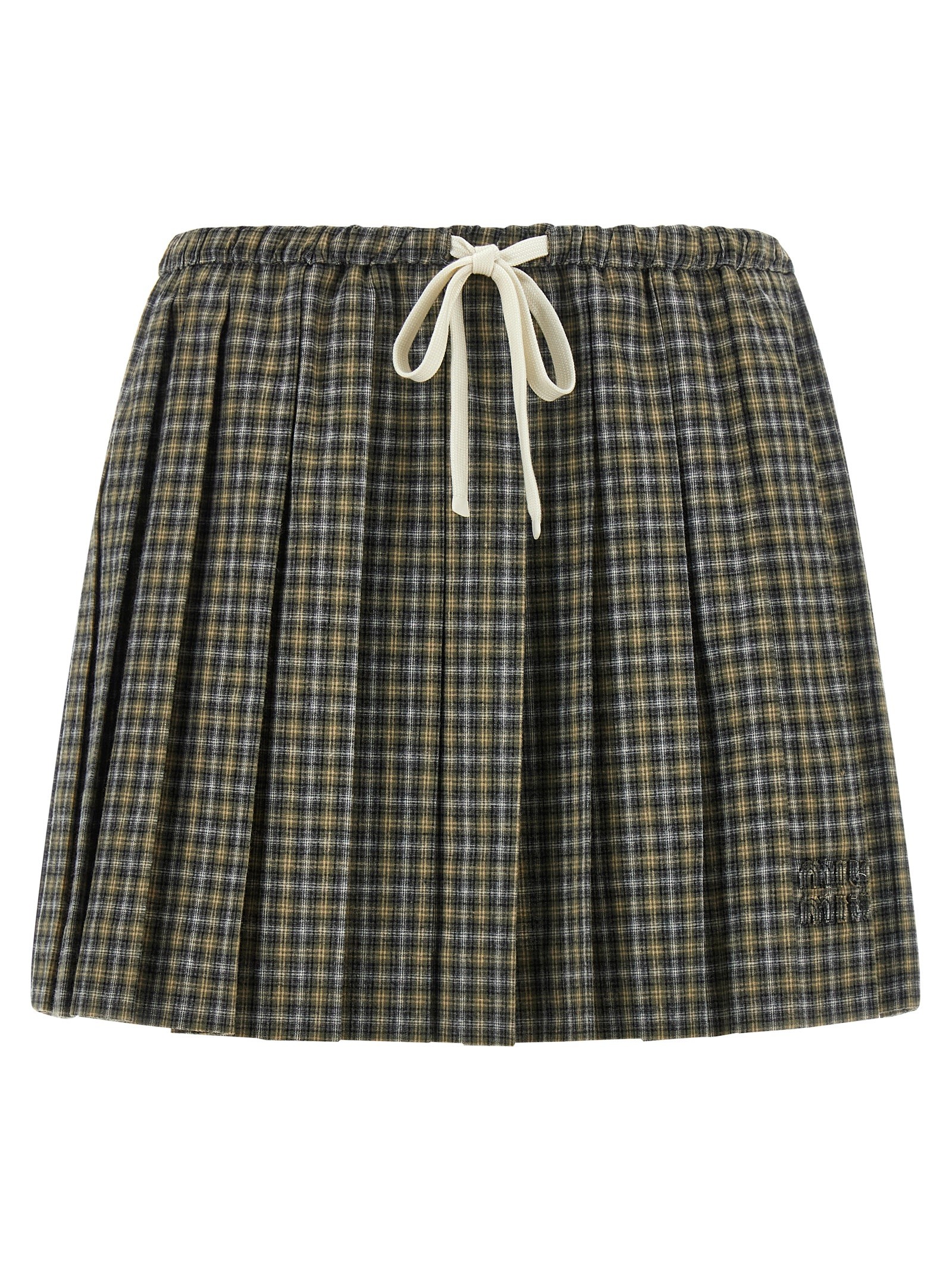 Miu Miu Tartan Pleated Skirt