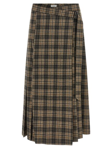 Brunello Cucinelli Tartan Skirt