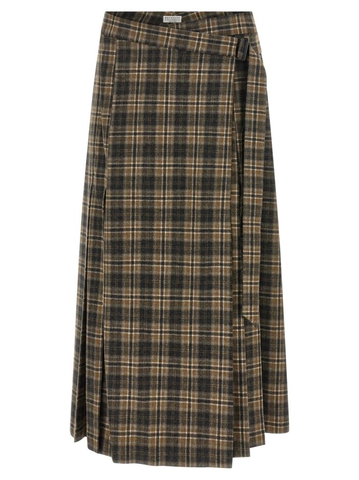 Brunello Cucinelli Tartan Skirt