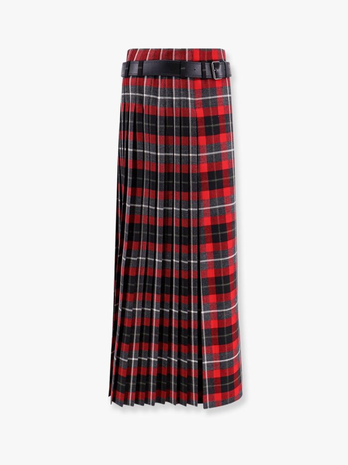 Tartan Wool Kilt Skirt With Check'n'dior Motif