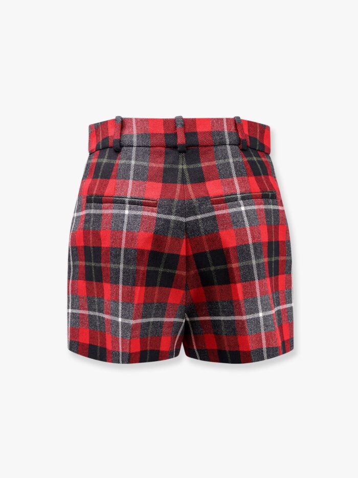 tartan wool shorts with check'n'dior motif Tartan Wool Shorts With  Check'n'dior Motif