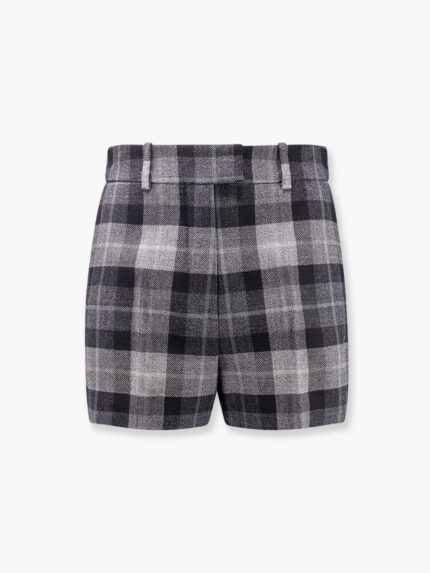 Tartan Wool Shorts With  Check'n'dior Motif