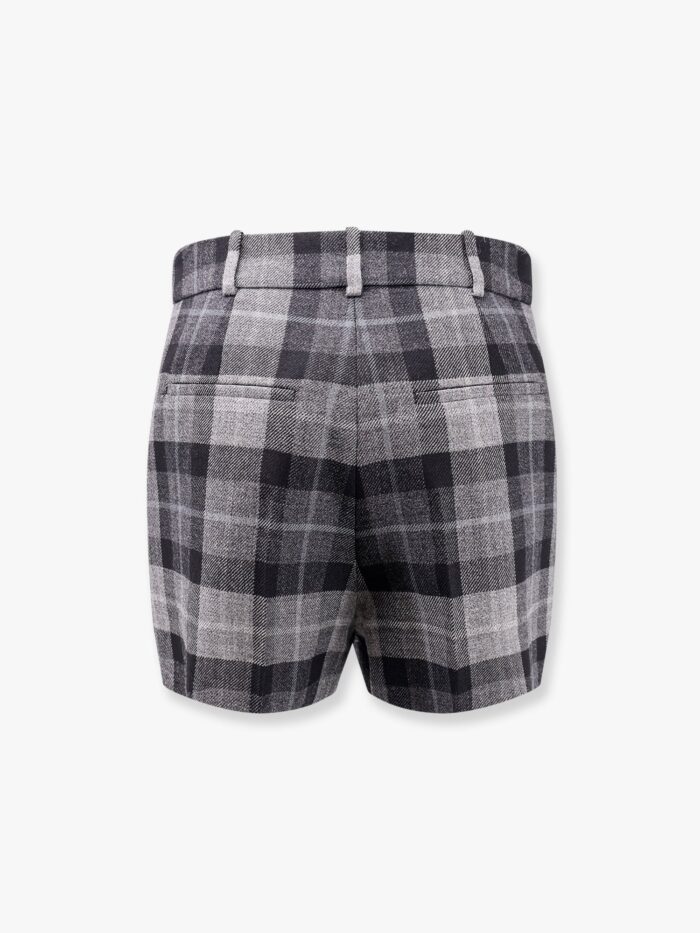 tartan wool shorts with check'n'dior motif Tartan Wool Shorts With  Check'n'dior Motif