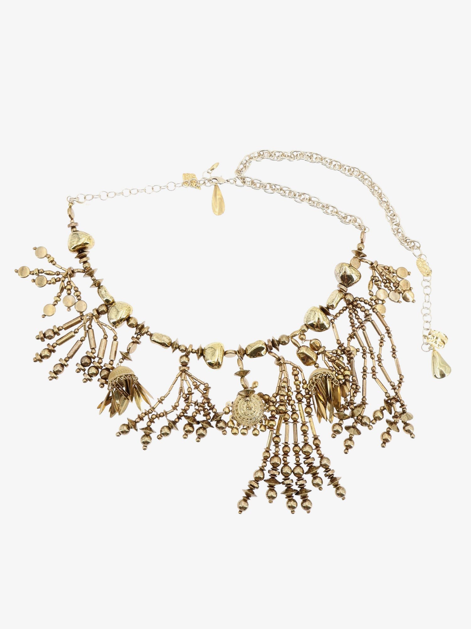 Dries Van Noten Tassel Pendant Brass And Resin Necklace