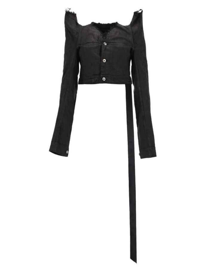Rick Owens Drkshdw "tec Trucker" Denim Jacket