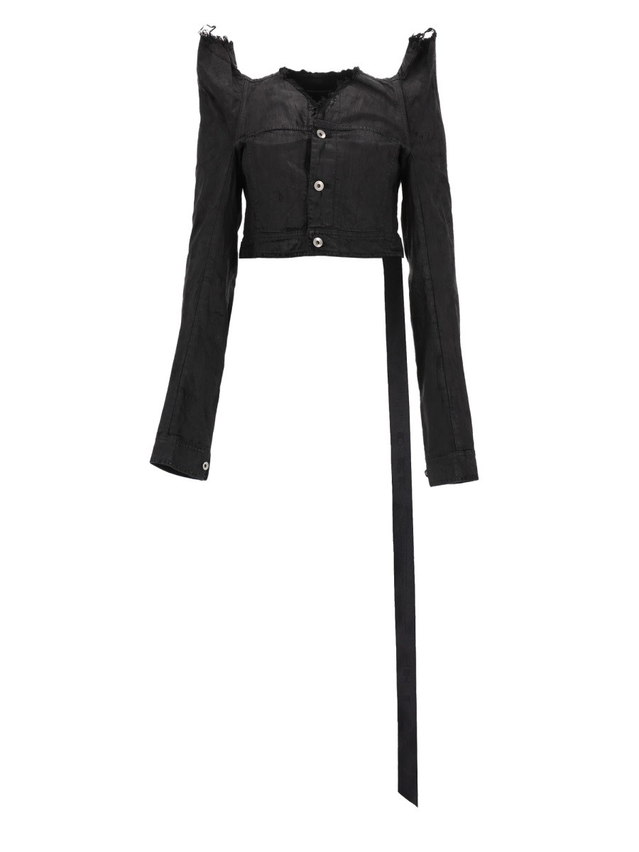 Rick Owens Drkshdw "tec Trucker" Denim Jacket