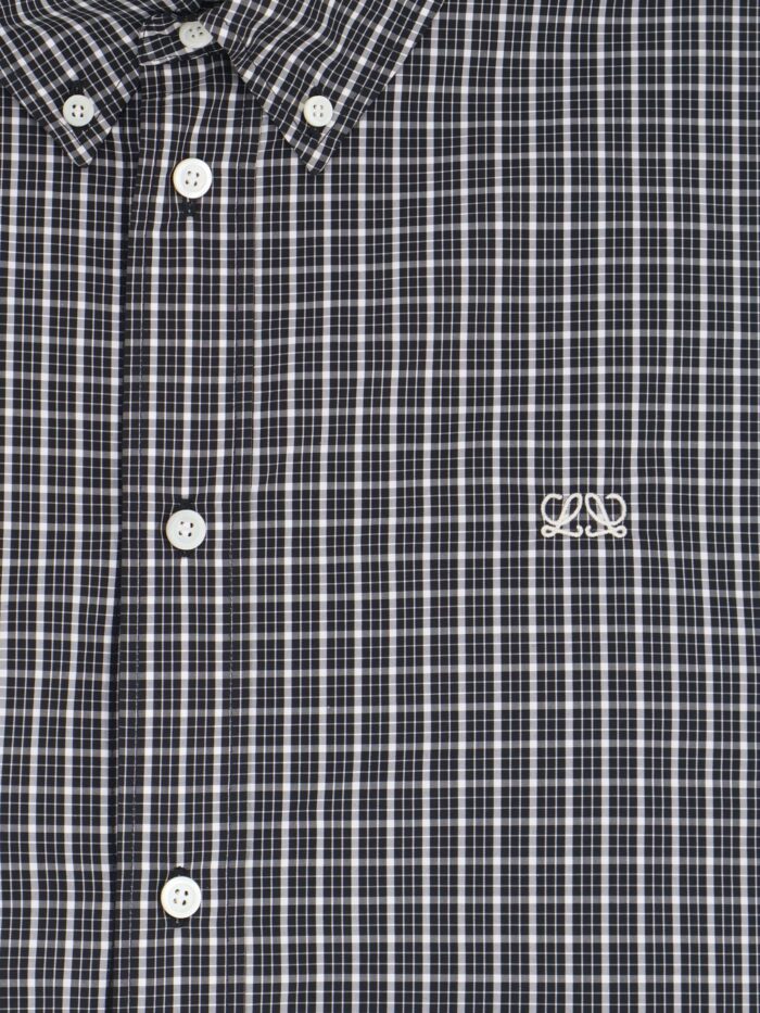 LOEWE Technical Cotton Shirt With All-over Check Pattern