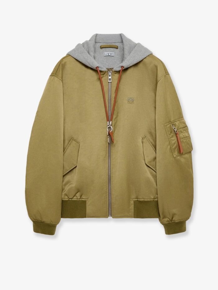 loewe technical fabric bomber with hood LOEWE Technical Fabric Bomber With Hood