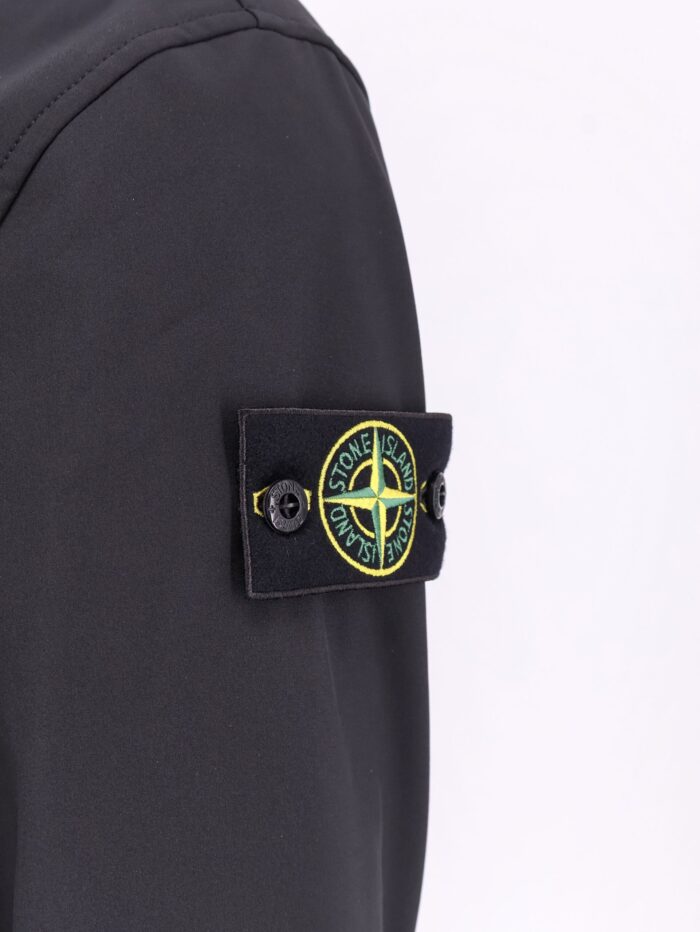 Stone Island Technical Fabric Jacket With Iconic Side Logo Patch