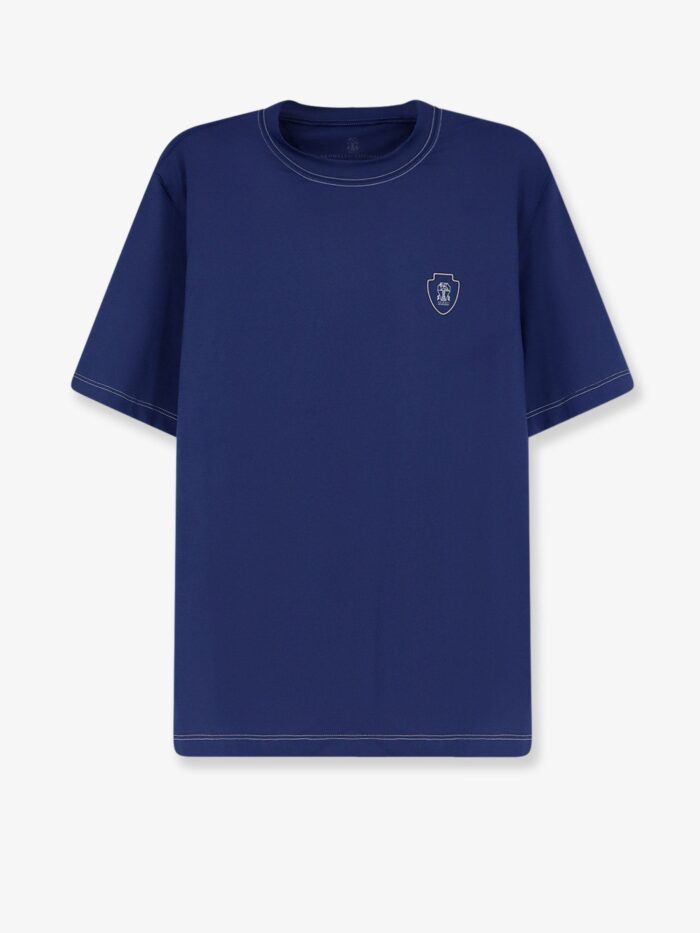 Brunello Cucinelli Technical Nylon T-shirt With Front Logo