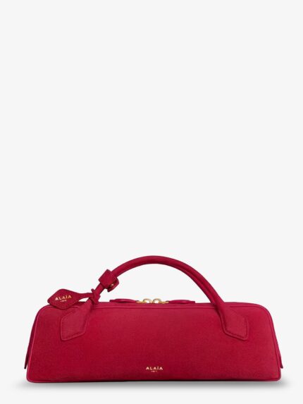 ALAIA Teckel Clutch Suede Handbag