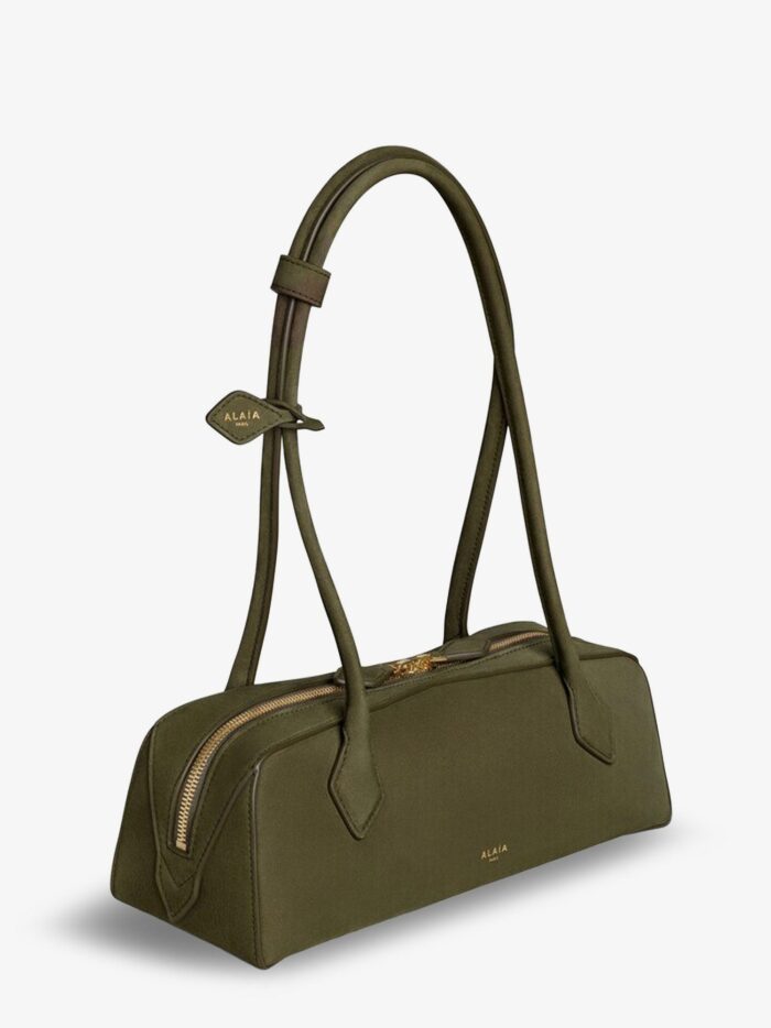 ALAIA Teckel Medium Suede Shoulder Bag