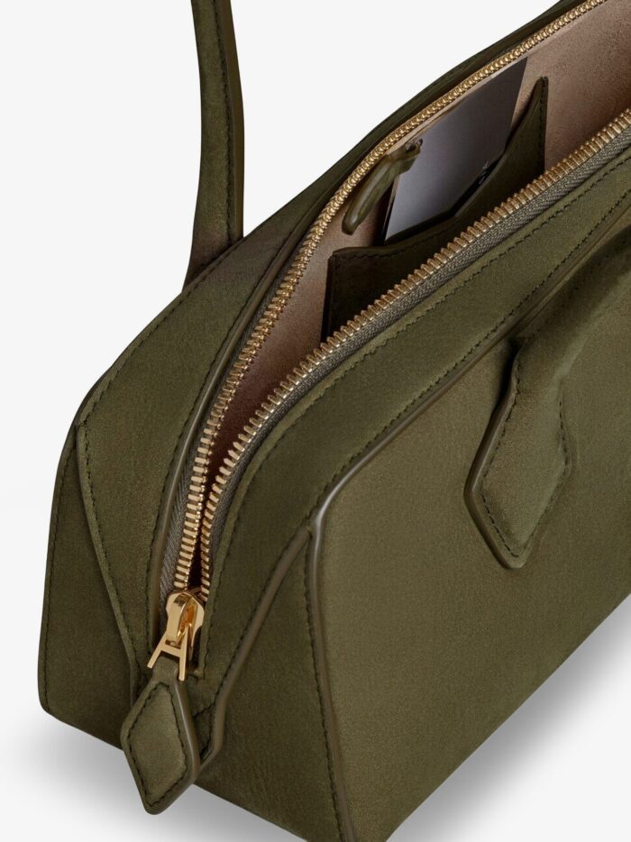 ALAIA Teckel Medium Suede Shoulder Bag