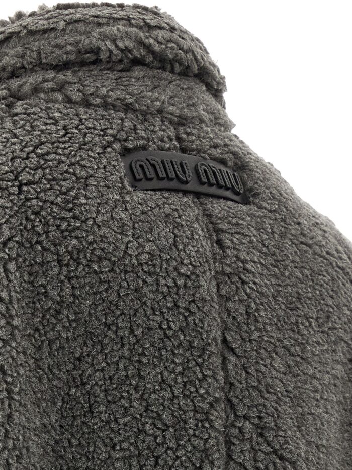 Miu Miu Teddy Nylon Hooded Coat
