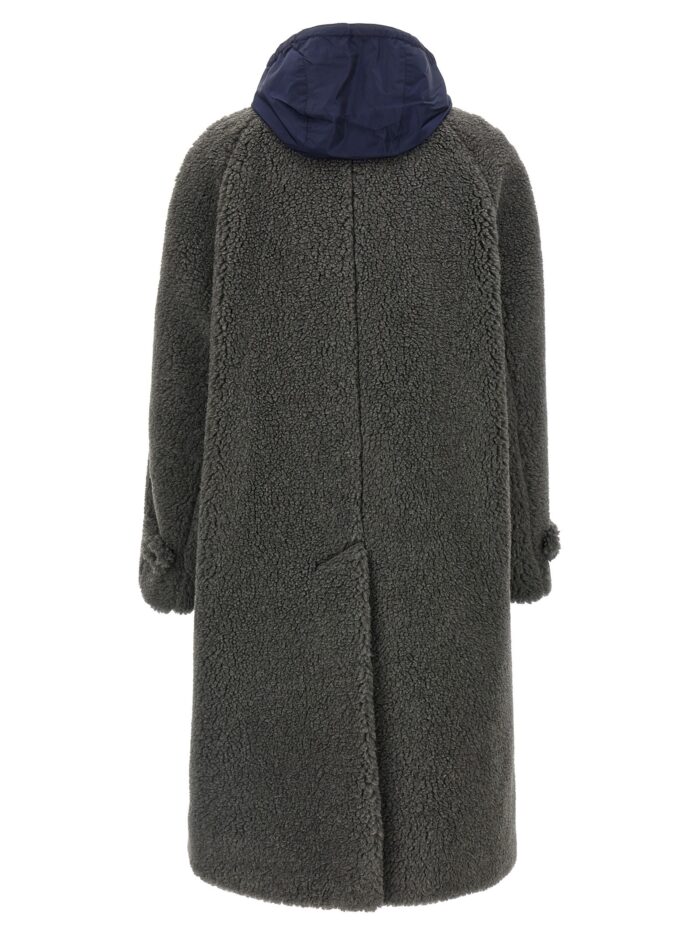 Miu Miu Teddy Nylon Hooded Coat