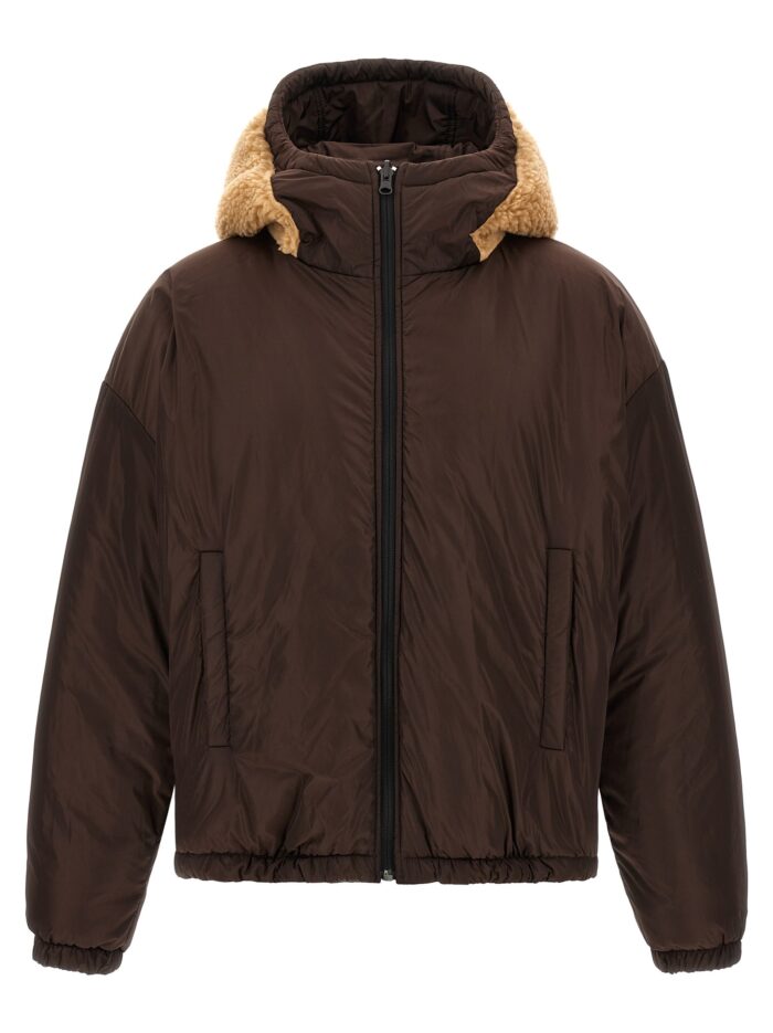 Dsquared2 Teddy Reversible Jacket With Logo Patch
