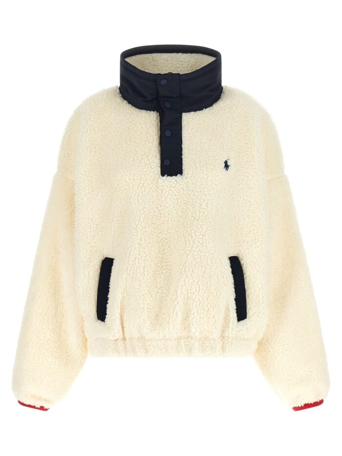 polo ralph lauren teddy sweatshirt with embroidery Polo Ralph Lauren Teddy Sweatshirt With Embroidery