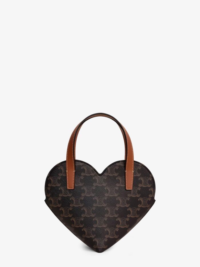 Teen Coeur Celine Triomphe Canvas And Leather Crossbody Bag