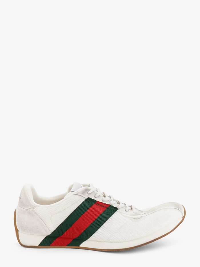 gucci tempo mesh and suede sneakers with a vintage effect Gucci Tempo Mesh And Suede Sneakers With A Vintage Effect