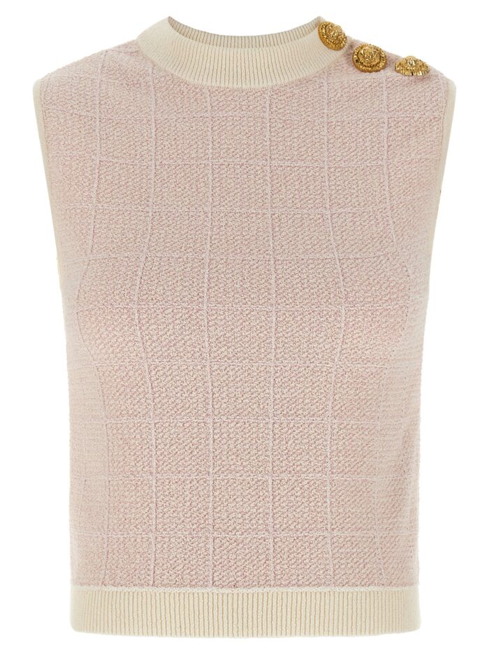 balmain 'testa di leone' tweed vest Balmain 'Testa Di Leone' Tweed Vest