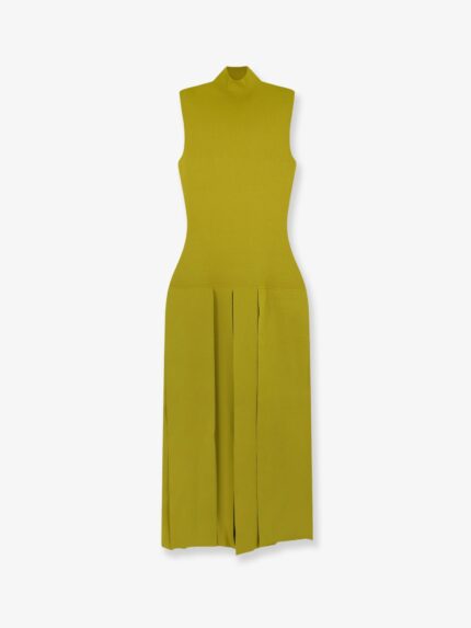 ALAIA Textured Viscose And Silk Maxi Dress