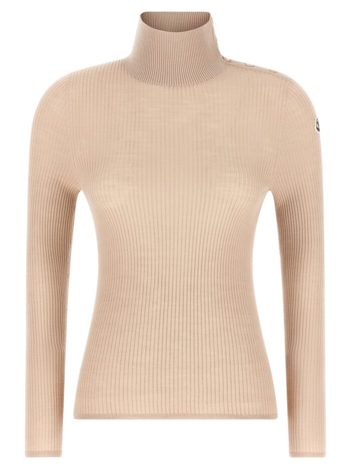 moncler textured wool turtleneck sweater Moncler Textured Wool Turtleneck Sweater