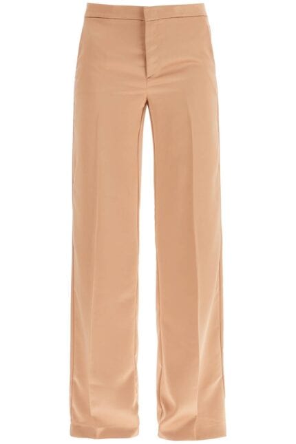 THE ANDAMANE Flared Satin Trousers