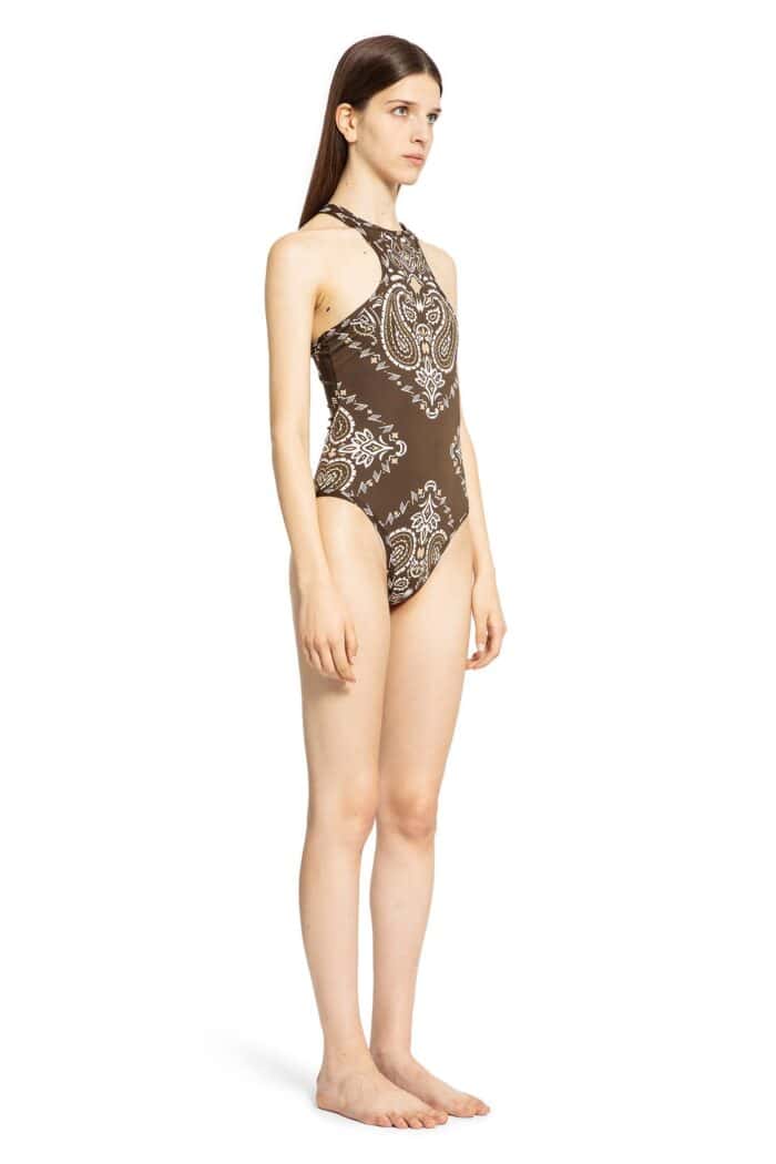 THE ATTICO Bandana Print Swimsuit