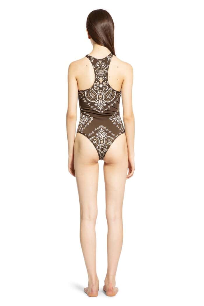 THE ATTICO Bandana Print Swimsuit