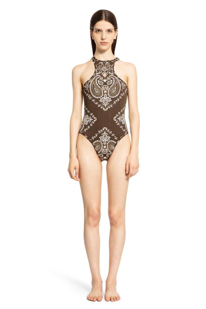 THE ATTICO Bandana Print Swimsuit