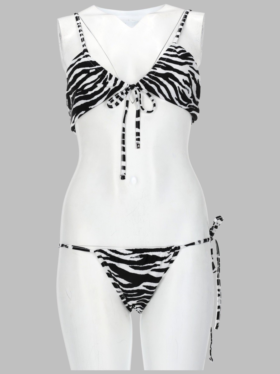 The Attico BIKINI "IL PRIMO BAGNO" CON STAMPA ANIMALIER