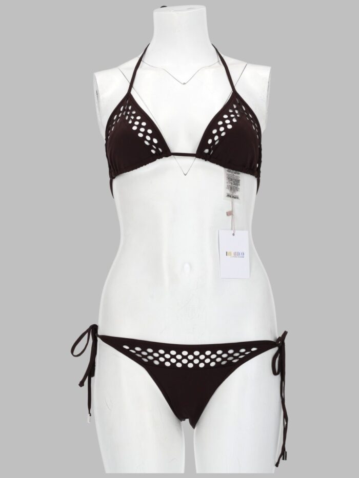The Attico BIKINI "IL PRIMO BAGNO" IN LYCRA TRAFORATA