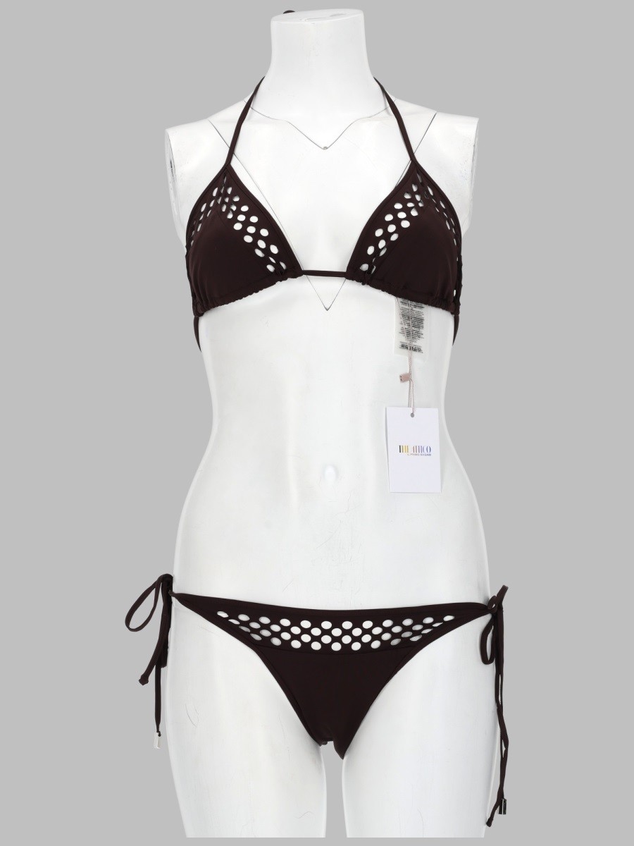 The Attico BIKINI "IL PRIMO BAGNO" IN LYCRA TRAFORATA