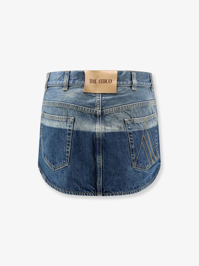 The Attico Blue Denim Mini Skirt