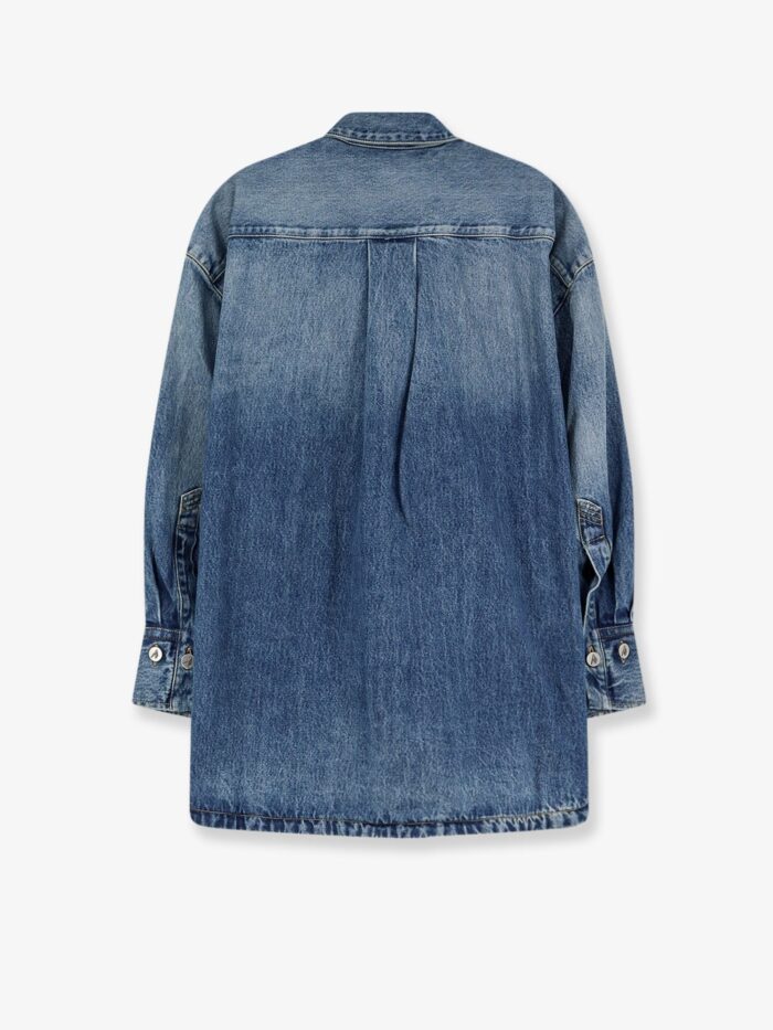 The Attico Bomber Blue Denim Shirt