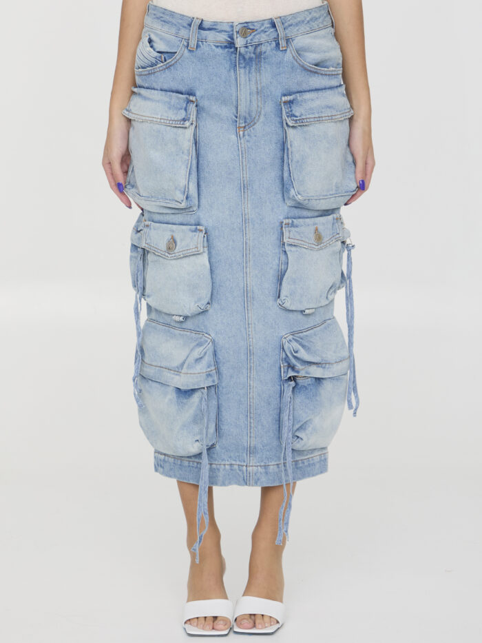 The Attico Cargo midi skirt