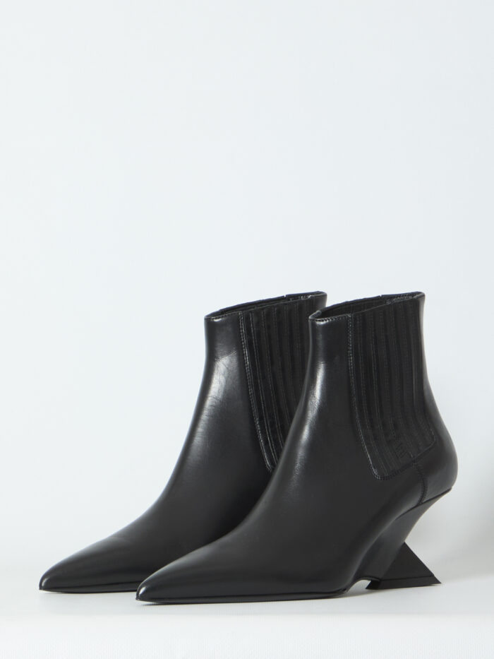 The Attico Cheope black ankle boots
