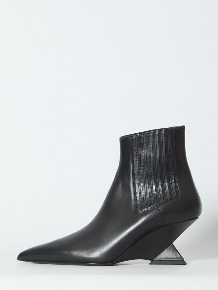 The Attico Cheope black ankle boots