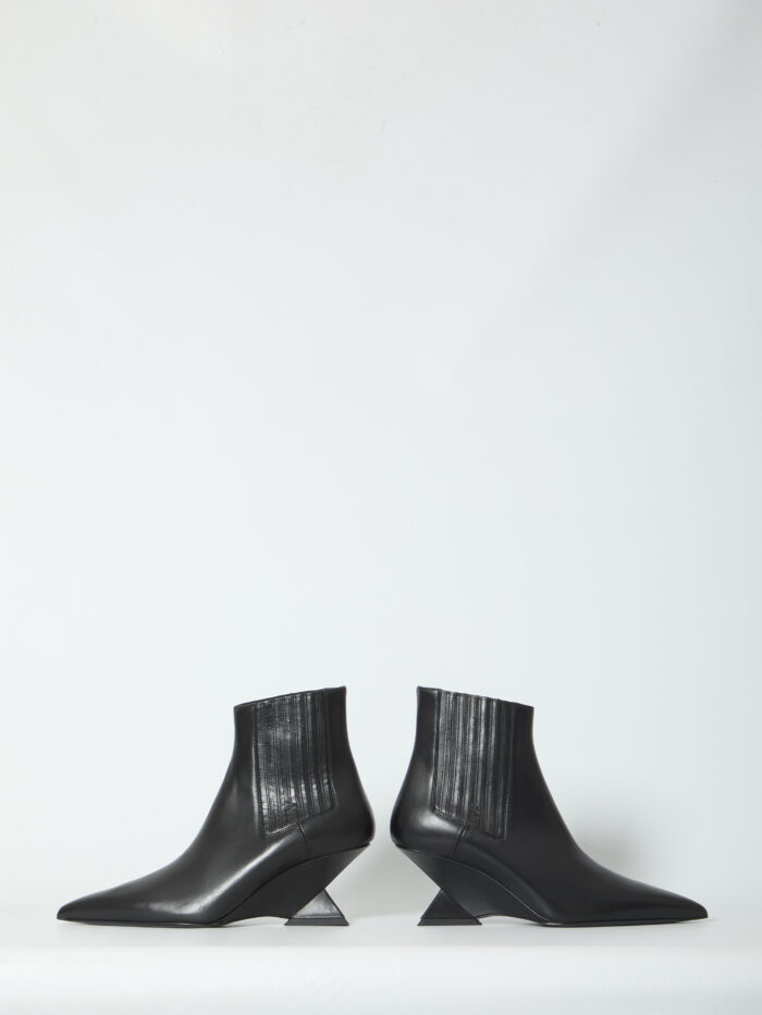 The Attico Cheope black ankle boots