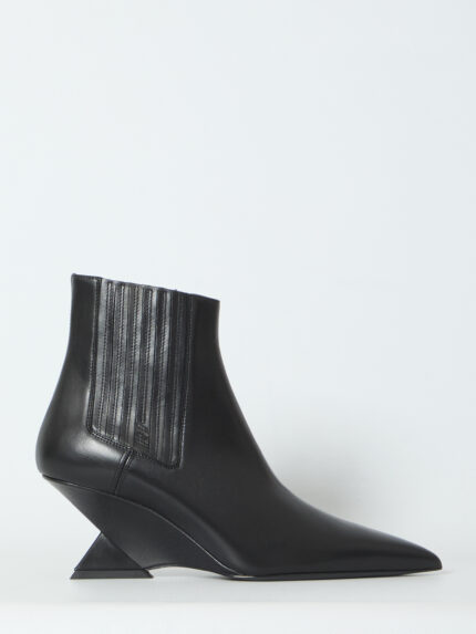 The Attico Cheope black ankle boots