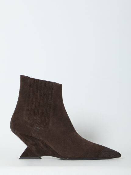 The Attico Cheope dark brown ankle boots