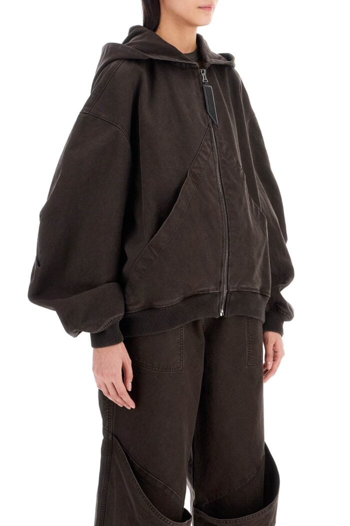 THE ATTICO Cotton Bomber Jacket With Hood