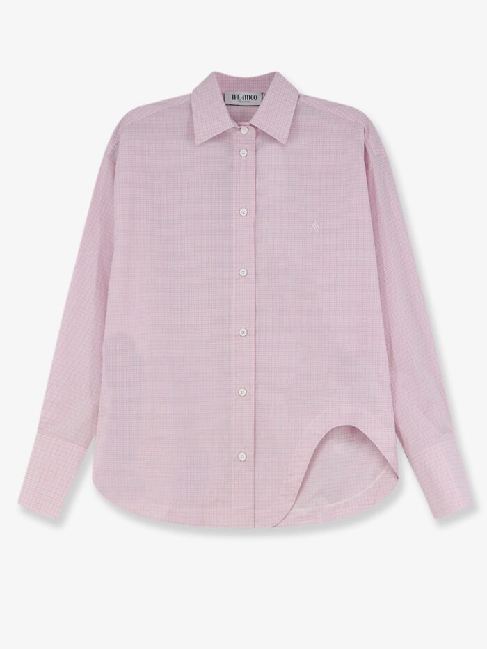 The Attico Cotton Shirt With Front Embroidered Logo