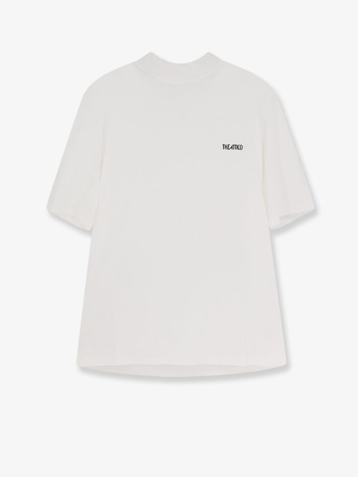 the attico cotton t shirt with embroidered logo The Attico Cotton T-shirt With Embroidered Logo