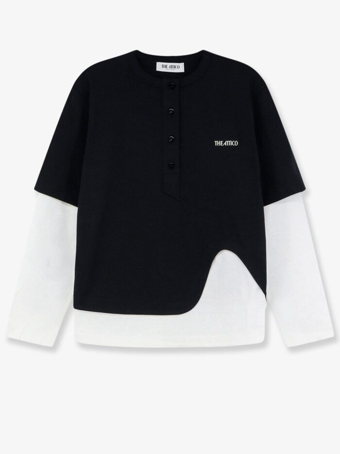 The Attico Cotton T-shirt With Embroidered Logo On The Front