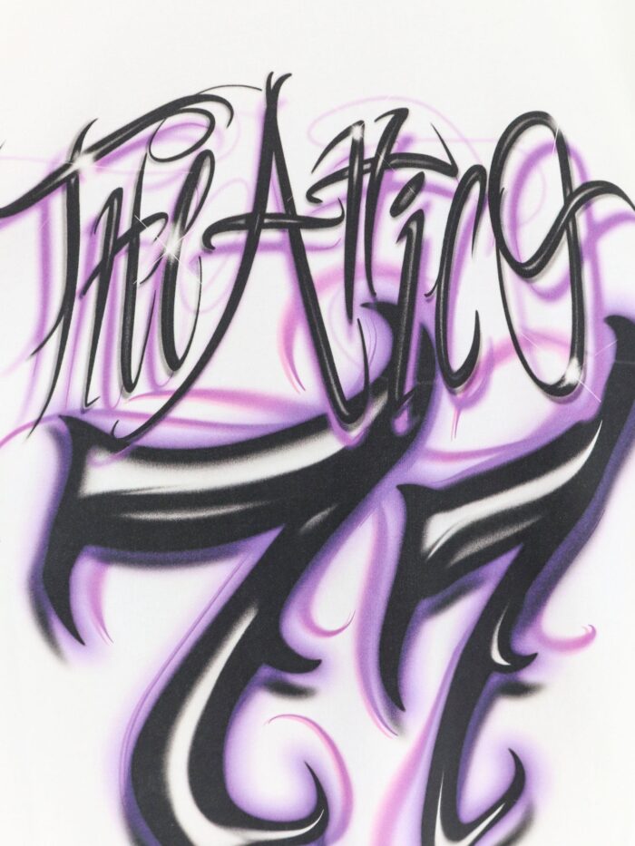 The Attico Cotton T-shirt With Printed Logo On The Front