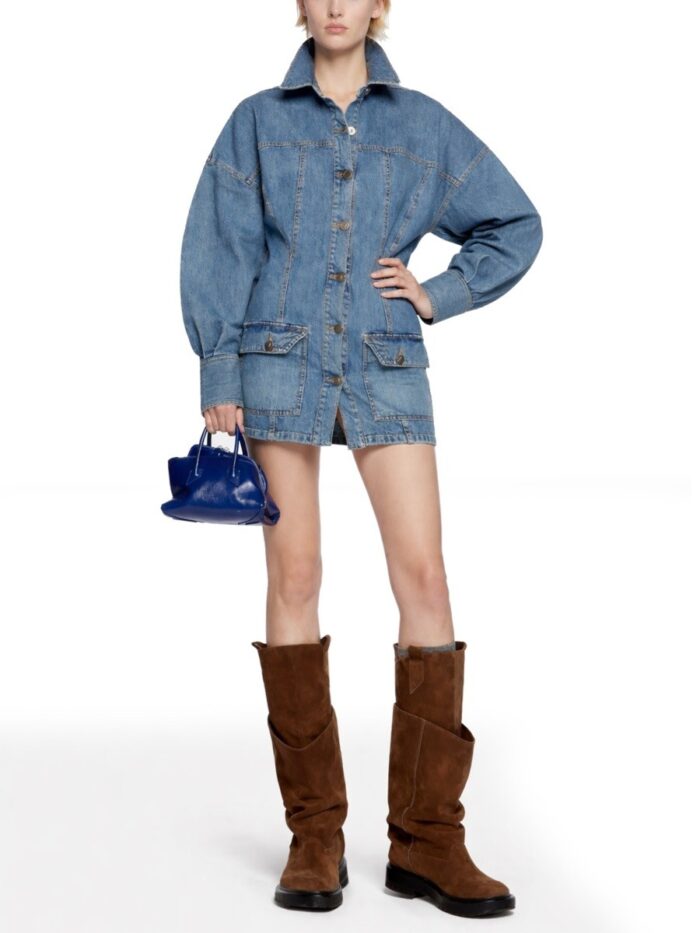 The Attico DENIM MINI DRESS