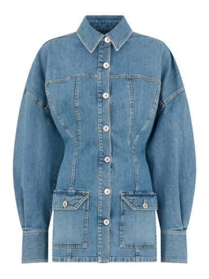 The Attico DENIM MINI DRESS