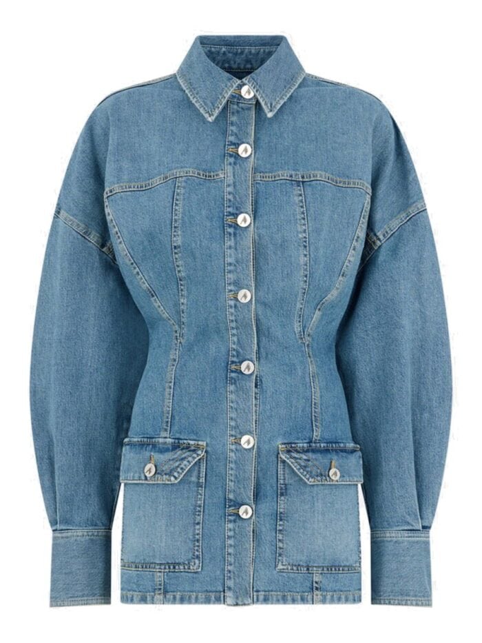 The Attico DENIM MINI DRESS