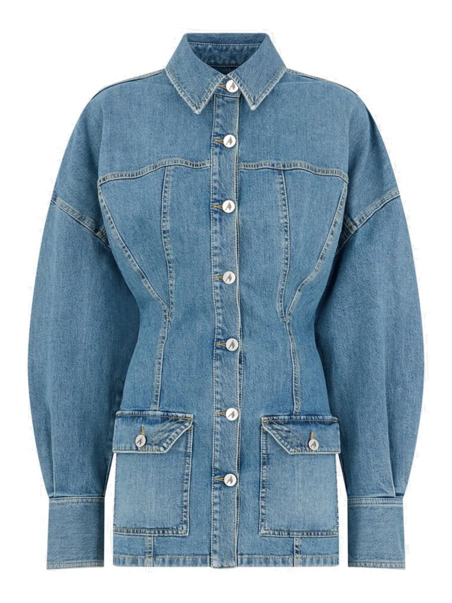 The Attico DENIM MINI DRESS